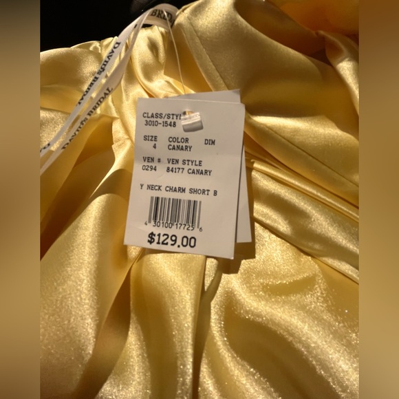 David’s Bridal Canary Yellow Bridesmaid/Cocktail Dress 💛 - Picture 5 of 6